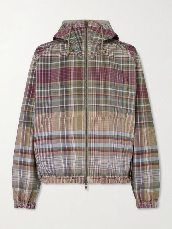 Reversible Checked Shell Windbreaker Jacket Reversible Checked Shell Windbreaker Jacket