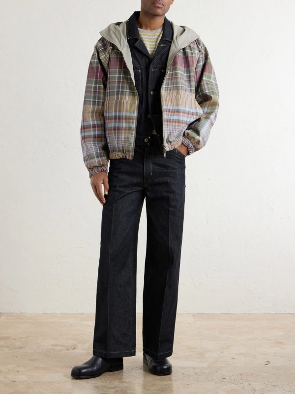Reversible Checked Shell Windbreaker Jacket - OU Reversible Checked Shell Windbreaker Jacket - OU