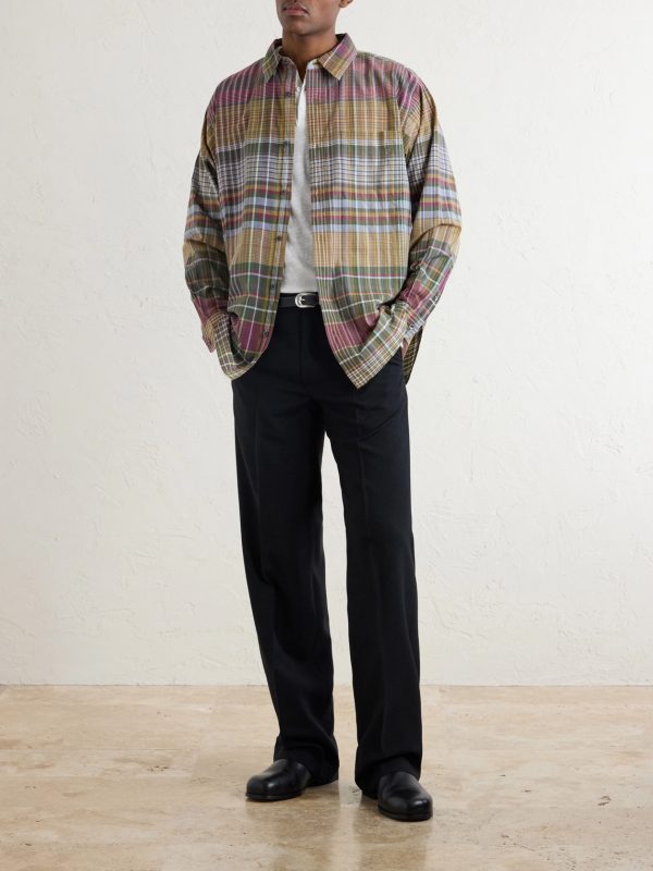 Checked Cotton Shirt - OU Checked Cotton Shirt - OU