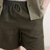 Straight-Leg Linen Drawstring Shorts - CU Straight-Leg Linen Drawstring Shorts - CU