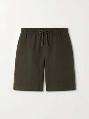 Straight-Leg Linen Drawstring Shorts Straight-Leg Linen Drawstring Shorts