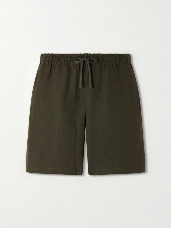 Straight-Leg Linen Drawstring Shorts Straight-Leg Linen Drawstring Shorts