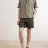 Straight-Leg Linen Drawstring Shorts - OU Straight-Leg Linen Drawstring Shorts - OU