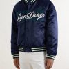 Logo-Embroidered Satin Varsity Jacket - FR Logo-Embroidered Satin Varsity Jacket - FR