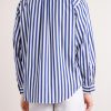 Oversized Logo-Embroidered Striped Cotton Shirt - BK Oversized Logo-Embroidered Striped Cotton Shirt - BK