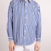 Oversized Logo-Embroidered Striped Cotton Shirt - FR Oversized Logo-Embroidered Striped Cotton Shirt - FR