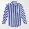 Oversized Logo-Embroidered Striped Cotton Shirt Oversized Logo-Embroidered Striped Cotton Shirt