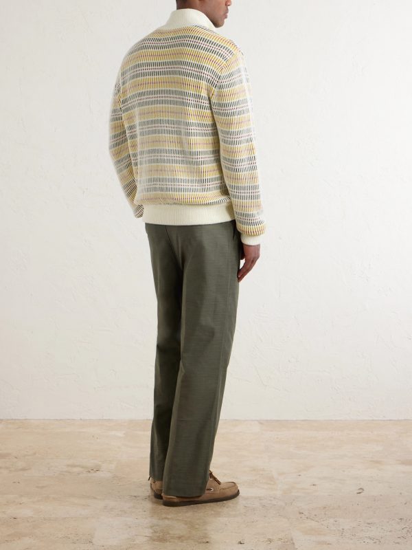 Cable-Knit Cotton Zip-Up Sweater - BK Cable-Knit Cotton Zip-Up Sweater - BK