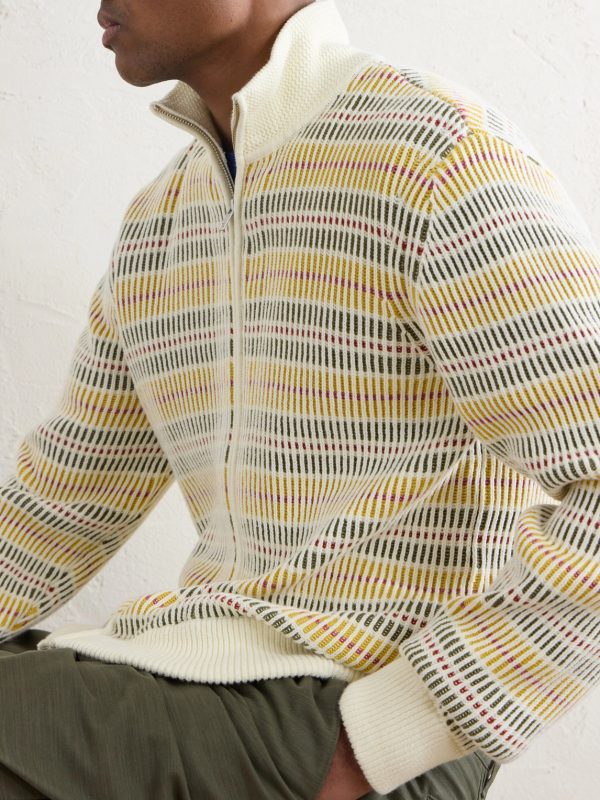 Cable-Knit Cotton Zip-Up Sweater - CU Cable-Knit Cotton Zip-Up Sweater - CU