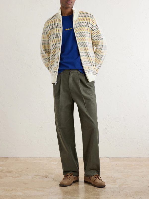 Cable-Knit Cotton Zip-Up Sweater - OU Cable-Knit Cotton Zip-Up Sweater - OU