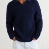 Ribbed Cotton-Blend Bouclé Polo Shirt - FR
