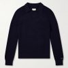 Ribbed Cotton-Blend Bouclé Polo Shirt