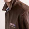 World's Borough Logo-Print Leather Jacket - CU World's Borough Logo-Print Leather Jacket - CU