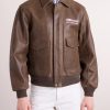 World's Borough Logo-Print Leather Jacket - FR World's Borough Logo-Print Leather Jacket - FR