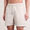 Mid-Length Cotton-Blend Seersucker Swim Shorts - E1