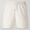 Mid-Length Cotton-Blend Seersucker Swim Shorts