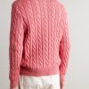 Logo-Embroidered Cable-Knit Cotton Sweater - BK