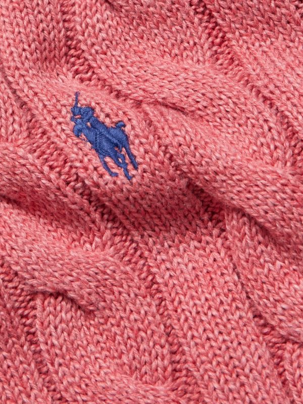 Logo-Embroidered Cable-Knit Cotton Sweater - CU
