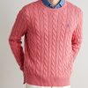 Logo-Embroidered Cable-Knit Cotton Sweater - FR