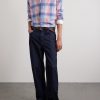 Button-Down Collar Logo-Embroidered Checked Cotton Shirt - OU Button-Down Collar Logo-Embroidered Checked Cotton Shirt - OU