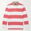 Logo-Embroidered Striped Cotton-Jersey Rugby Shirt