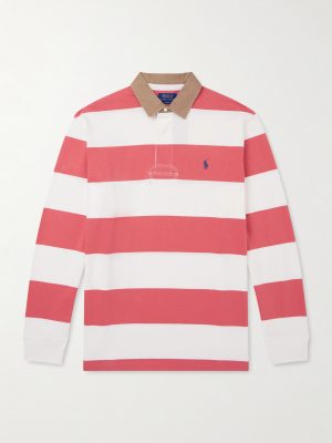 Logo-Embroidered Striped Cotton-Jersey Rugby Shirt Logo-Embroidered Striped Cotton-Jersey Rugby Shirt