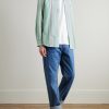 Button-Down Collar Striped Cotton Oxford Shirt - OU Button-Down Collar Striped Cotton Oxford Shirt - OU