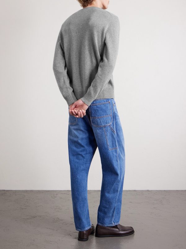 Logo-Embroidered Wool and Cashmere-Blend Sweater - BK Logo-Embroidered Wool and Cashmere-Blend Sweater - BK