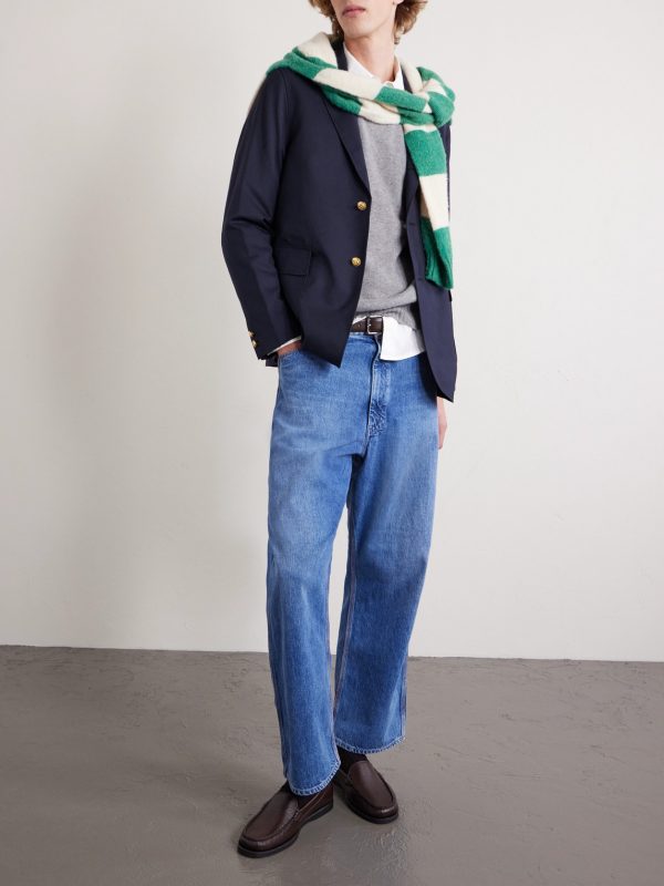 Logo-Embroidered Wool and Cashmere-Blend Sweater - OU Logo-Embroidered Wool and Cashmere-Blend Sweater - OU
