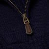 Logo-Embroidered Ribbed-Knit Wool and Cotton-Blend Cardigan - CU