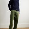 Logo-Embroidered Ribbed-Knit Wool and Cotton-Blend Cardigan - OU