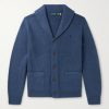 Shawl-Collar Wool and Cashmere-Blend Cardigan