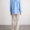 Button-Down Collar Logo-Embroidered Cotton Shirt - BK Button-Down Collar Logo-Embroidered Cotton Shirt - BK