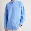 Button-Down Collar Logo-Embroidered Cotton Shirt - FR Button-Down Collar Logo-Embroidered Cotton Shirt - FR
