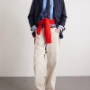 Button-Down Collar Logo-Embroidered Cotton Shirt - OU Button-Down Collar Logo-Embroidered Cotton Shirt - OU