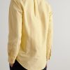 Button-Down Collar Logo-Embroidered Cotton Shirt - BK Button-Down Collar Logo-Embroidered Cotton Shirt - BK
