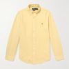 Button-Down Collar Logo-Embroidered Cotton Shirt Button-Down Collar Logo-Embroidered Cotton Shirt
