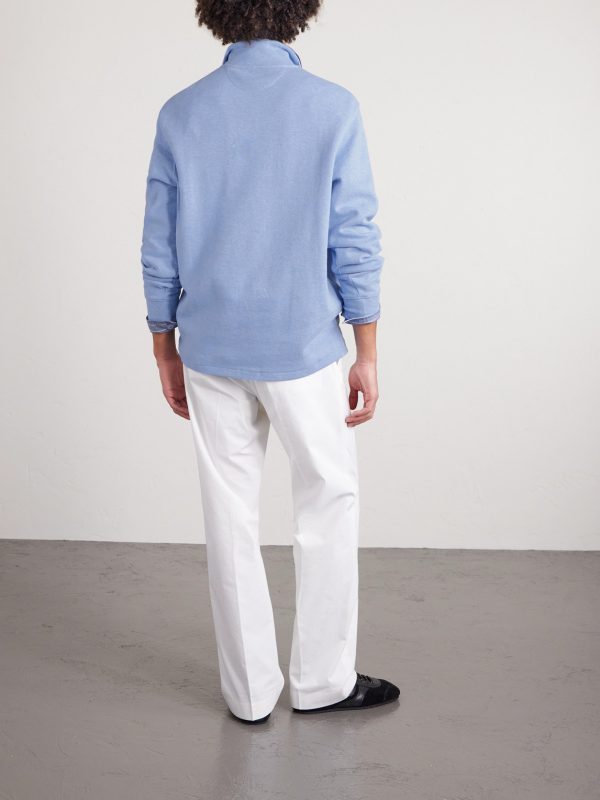 Logo-Embroidered Cotton Half-Zip Sweater - BK