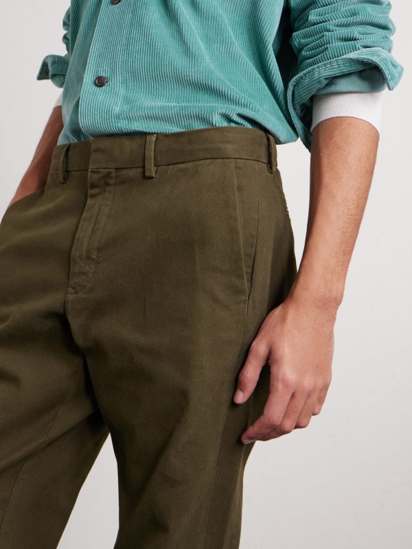 Manhasset Straight-Leg Stretch-Cotton Twill Trousers - CU Manhasset Straight-Leg Stretch-Cotton Twill Trousers - CU