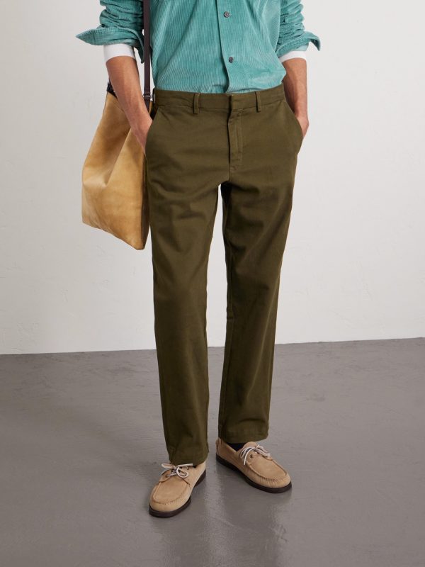 Manhasset Straight-Leg Stretch-Cotton Twill Trousers - FR Manhasset Straight-Leg Stretch-Cotton Twill Trousers - FR