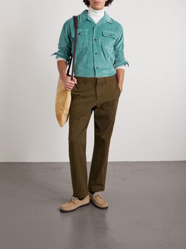 Manhasset Straight-Leg Stretch-Cotton Twill Trousers - OU Manhasset Straight-Leg Stretch-Cotton Twill Trousers - OU