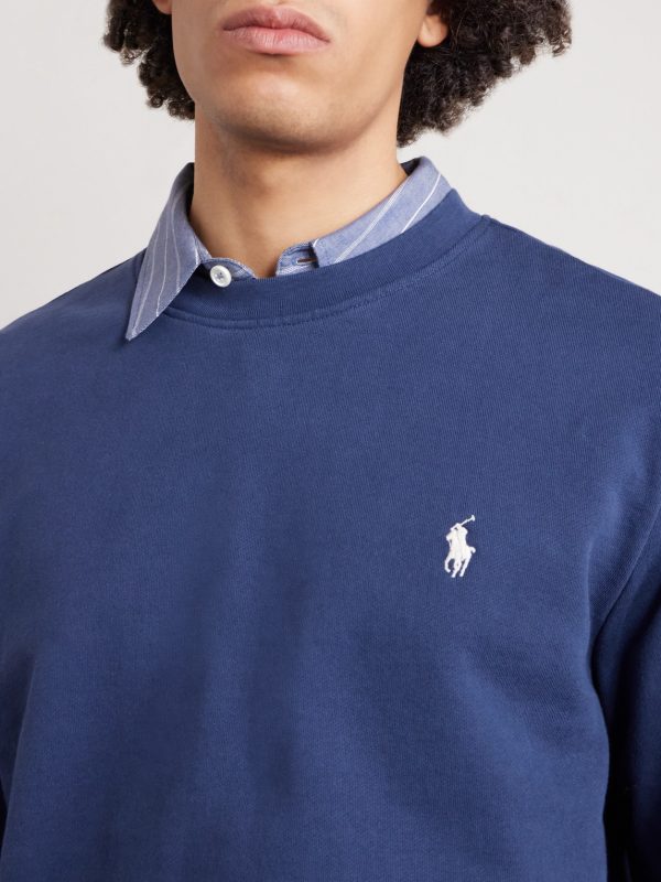 Logo-Embroidered Cotton-Jersey Sweatshirt - CU Logo-Embroidered Cotton-Jersey Sweatshirt - CU
