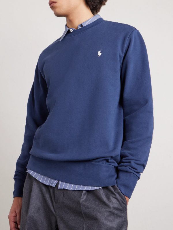 Logo-Embroidered Cotton-Jersey Sweatshirt - FR Logo-Embroidered Cotton-Jersey Sweatshirt - FR