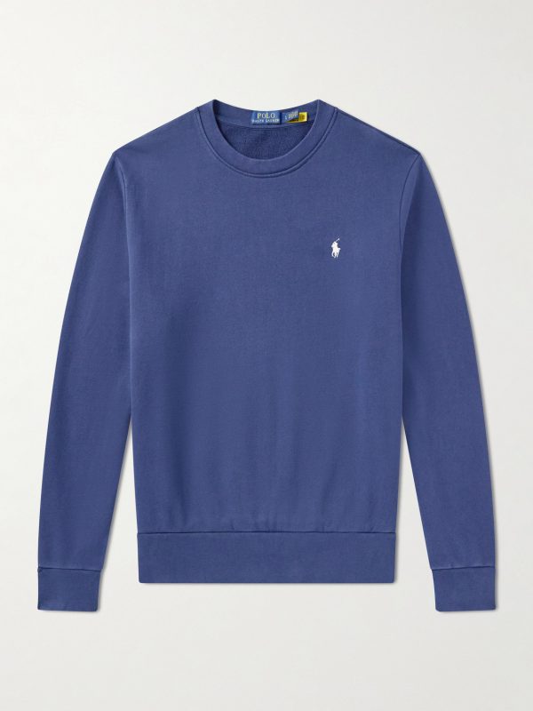 Logo-Embroidered Cotton-Jersey Sweatshirt Logo-Embroidered Cotton-Jersey Sweatshirt