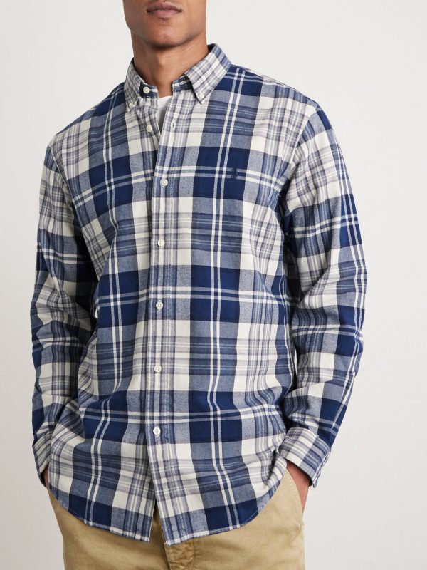 Button-Down Collar Logo-Embroidered Checked Cotton Oxford Shirt - FR Button-Down Collar Logo-Embroidered Checked Cotton Oxford Shirt - FR