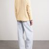 Logo-Embroidered Cable-Knit Cotton Sweater - BK Logo-Embroidered Cable-Knit Cotton Sweater - BK