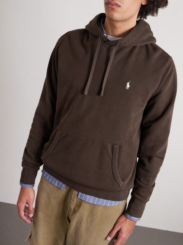 Logo-Embroidered Cotton-Jersey Hoodie - FR Logo-Embroidered Cotton-Jersey Hoodie - FR