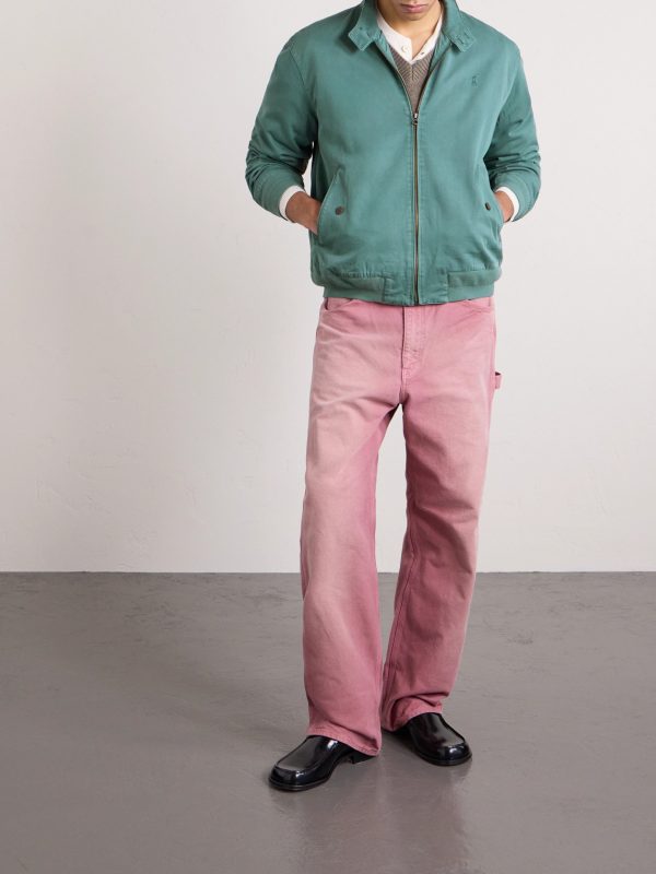 Bedford Logo-Embroidered Cotton-Twill Bomber Jacket - OU Bedford Logo-Embroidered Cotton-Twill Bomber Jacket - OU