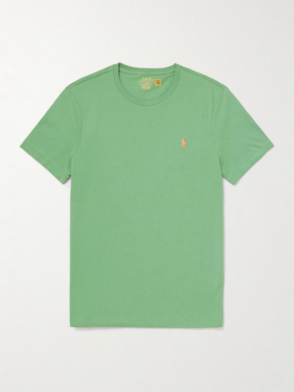 Logo-Embroidered Cotton-Jersey T-Shirt Logo-Embroidered Cotton-Jersey T-Shirt