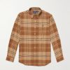 Button-Down Collar Logo-Embroidered Checked Cotton-Blend Twill Shirt Button-Down Collar Logo-Embroidered Checked Cotton-Blend Twill Shirt